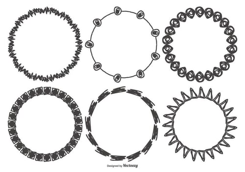 Sketchy Funky Frame Collection vector