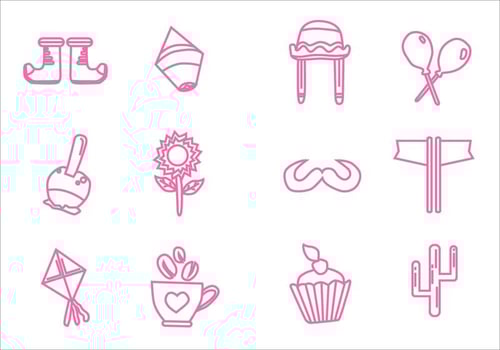 Festa Junina Stroke Line vector