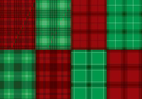 Flannel Red Green Texture Vector