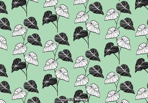 Elegant Leaves Seamless Pattern Vector