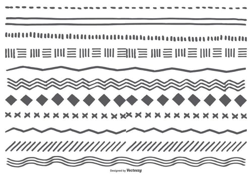 Cute Hand Drawn Sketchy Borders vector