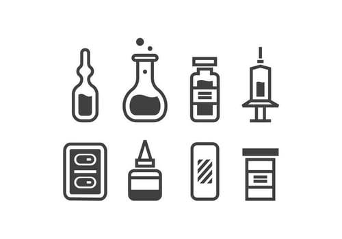 Medical supplies icons vector