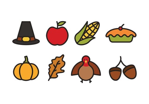 Thanksgiving Icons vector