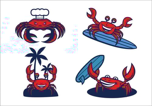 Free Crabs Mascot Vector