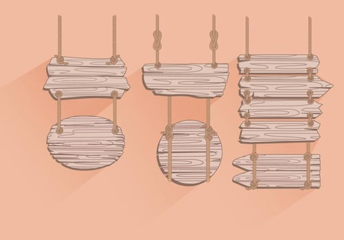 Hanging Rope Madeira Sign Vectors