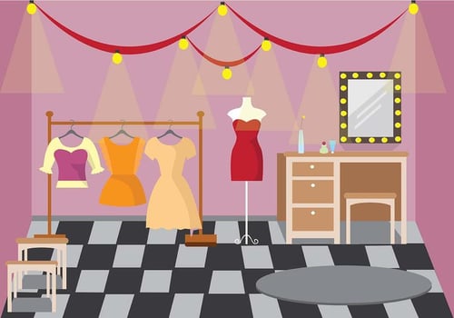 Theater Dressing Room Vector