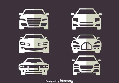 Car Front View Vectors