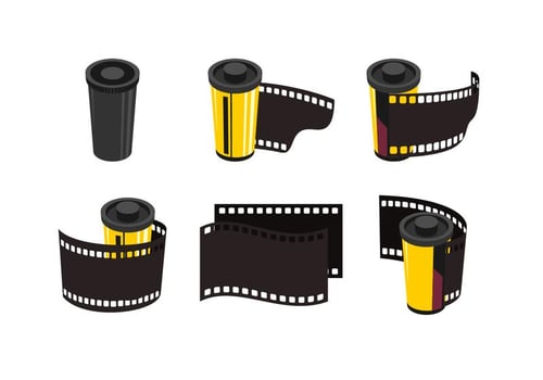 Film  Canister Free Vector Collection