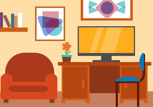 Free Vector Workspace 