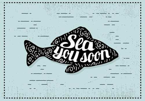 Free Hand Drawn Fish Background vector