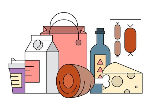 Colorful Food Vector Elements
