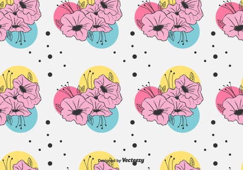 Colorful Petunia Pattern Vector