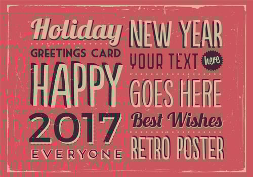 Christmas and New Year Classic Holiday Vector