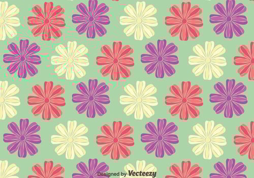 Beautiful Petunia Flowers Pattern Background vector