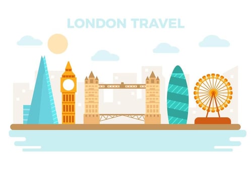 Free London Travel Vector Illustration