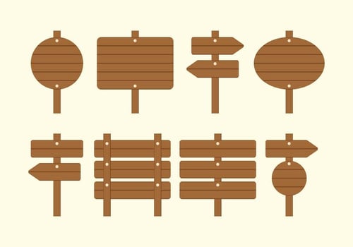 Blank Wooden Madeira Sign Board vector
