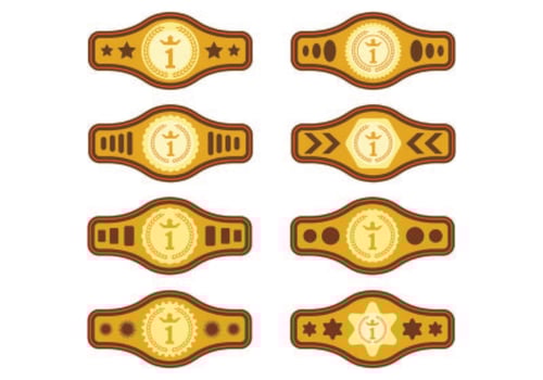 Set Of Championship Belt Vectors