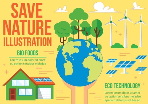 Save Nature Vector Illustration