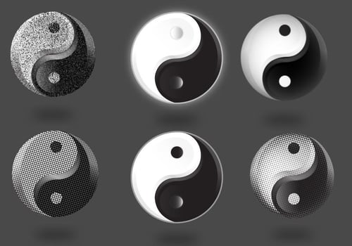 Tai Chi Symbol Set vector