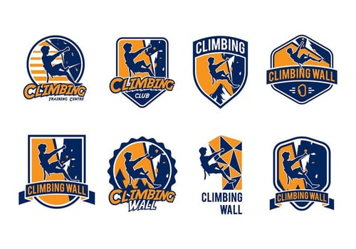 Climbing Wall Badge Vector