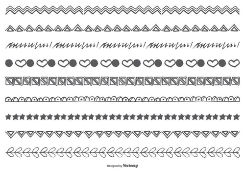 Hand Drawn Doodle Borders vector
