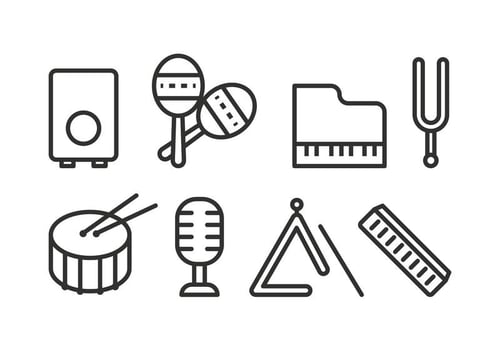 Free Music Instrument Icons vector