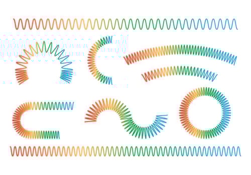 Set Of Slinky Icon vector