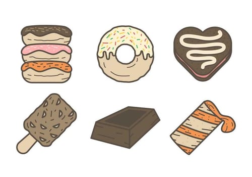 Mouthwatering Chocolate Dessert Vectors