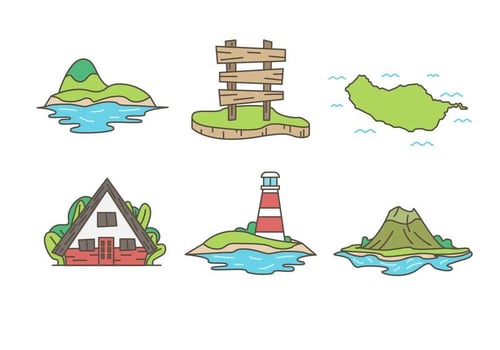 Unique Island Vectors