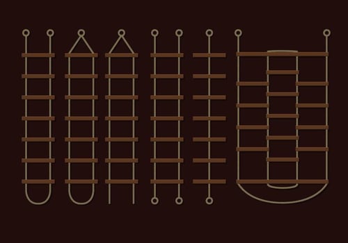 Brown Rope Ladder Vectors