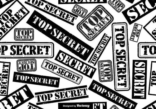 Vector Top Secret Stamp Seamless Pattern