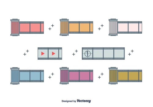 Film Canister Icons vector