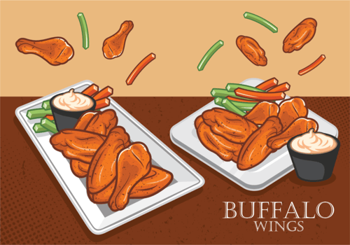 Buffalo Wings Free Vector