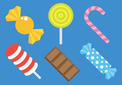 Free Toffee and Candy Icons Vector
