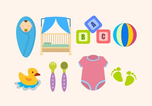 Flat Baby Essential Vectors