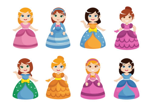 Beautiful Princesa Vectors 