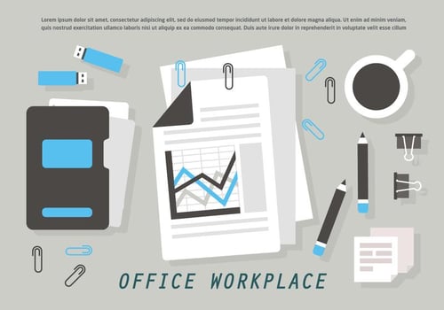 Free Office Workplace Vector Illustration