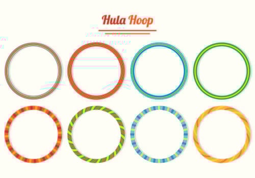 Set Of Hula Hoop Vectors
