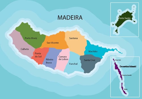 Madeira Map vector
