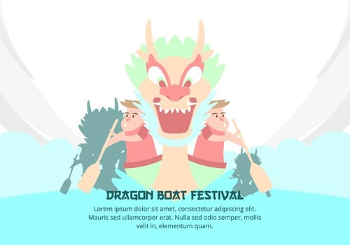 Dragon Boat Festival Background vector