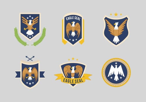 Eagle Seal Logo Vector 