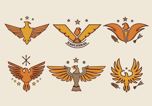 Eagle Seal Smbol Logo Vector