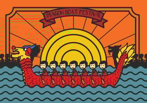 Dragon Boat Festival Illustration Vector