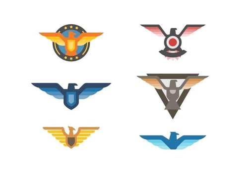 Free Elegant Eagle Badge Vectors