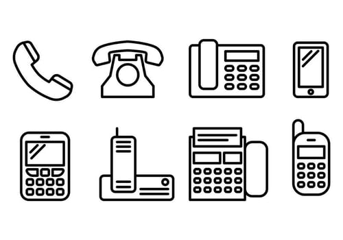 Tel Icons Vector