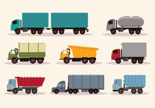 Work Trucks Vector