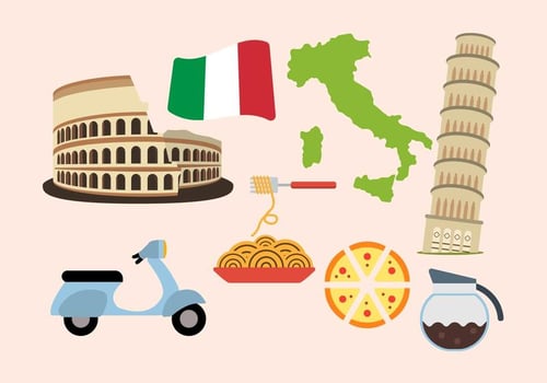 Flat Italia Vectors