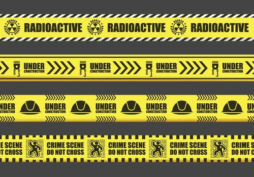 Yellow Danger Tape Sign Vectors