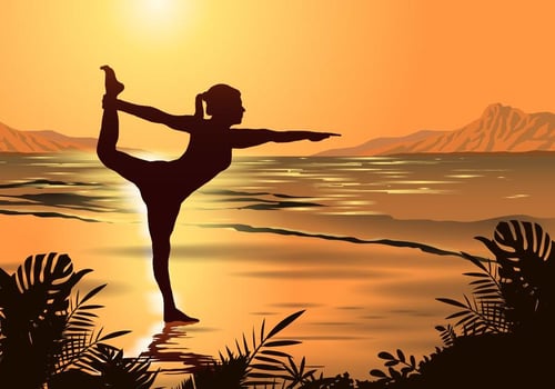 Yoga on the Playa Vector