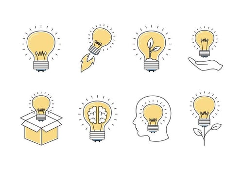 Ampoule Light Bulb Icons vector